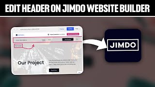 How To Edit Header On Jimdo Website Builder 2024 Full Tutorial [upl. by Nehgem]