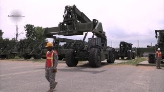 US Army Kalmar RT240  Rough Terrain Container Handler [upl. by Ahsetan]