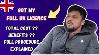 Got my FULL UK DRIVING LICENCE  Total COST of Driving Licence in UK  Benefits of Licence [upl. by Atisor]