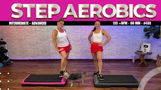 STEP AEROBICS Cardio Workout  CDornerFitness 403  135 BPM Plus IntermediateAdvanced [upl. by Einnek568]