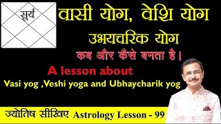 वासी योग वेशि योग व उभयचरिक योग कब और कैसे बनता है  Vasi Veshi and Ubhaycharik yog in Astrology [upl. by Sibeal]