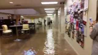 Flash flood at BYUIdaho Manwaring Center flooding  July 15th 2014 [upl. by Fritze558]