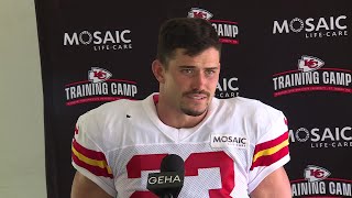 LB Drue Tranquill talks at Chiefs training camp [upl. by Phebe]