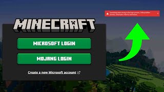 Fix minecraft something went wrong in the login process  minecraft launcher sign in problem solved [upl. by Mailliw]