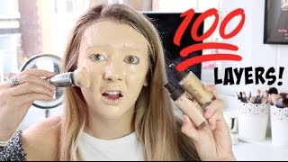 100 LAYERS OF FOUNDATION CHALLENGE  JASMINE C [upl. by Philbert572]