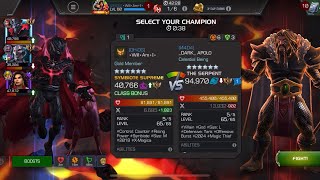 AW Season 52 Symbiote Supreme vs Serpent on Node 46 Aspect of Evolution  Enhanced SP2 mcoc [upl. by Ednarb]