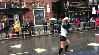 Boston marathon 2018 Final stretch 01 [upl. by Ynahpit224]