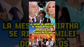 LA MESA DE MIRTHA SE RINDE ANTE MILEI argentina milei casta mirthalegrand [upl. by Novello]