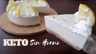 CHEESECAKE PIE de LIMÓN  KETO Sin Horno  Saludable Sin Azúcar Sin Harinas Sin Gluten [upl. by Drofkcor]