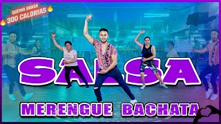 SALSA MERENGUE y BACHATA Dance Workout🔥 Cardio QUEMA GRASA [upl. by Treharne566]