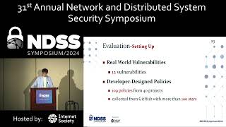 NDSS 2024  Automatic Policy Synthesis and Enforcement for Protecting Untrusted Deserialization [upl. by Eatnhoj]