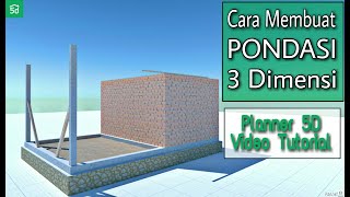 Cara Membuat Pondasi di Planner 5D  Tutorial Planner 5D [upl. by Janek]