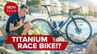 Titanium Bike For Alps Epic Ride  Moots CRD 2023 Inferno Bike Check [upl. by Nohsid]