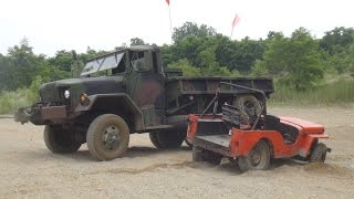 Military Vehicles  Bundy Hill  Attex 8x8 Tank Trainer Deuce Willys Jeep [upl. by Darell]