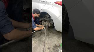 wheel camber adjusted hyundai sonata mechanic tipsandtricks wheelalignment adjustment shorts [upl. by Ynatsyd]