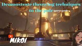 Demonstrate throwing techniques to the pair  Quest guide  Genshin impact [upl. by Bethena]