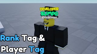 How to add Rank Tags and Name tags IN ROBLOX Studio [upl. by Moorefield817]