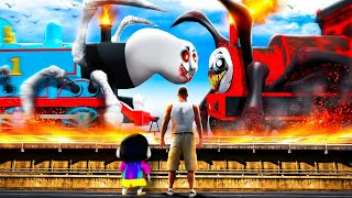 GTA 5  Choo Choo Charles amp Thomas Train Killed Shinchan amp Franklin 😔  Gta 5 tamil  Gta 5 mods [upl. by Welcher516]