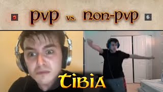 Tibia  PVP vs NonPVP beware of volume [upl. by Ahsemac]