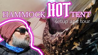 OneTigris Rocdomus Hammock Hot Tent Setup and Tour Pros and Cons [upl. by Patnode458]