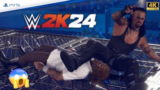 WWE 2K24  The Undertaker VS Mankind  Hell In A Cell Match  PS5™ 4K60 [upl. by Sarat5]