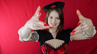 ASMR Vampire Nurse Tickle Torture Roleplay  After Halloween Haunted House Party in December [upl. by Aivat676]