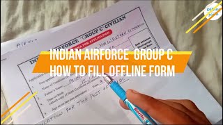 Air Force Group C Recruitment 2024 LDCTypistDriver How to fill Offline Application Form in hindi [upl. by Nonnarb713]