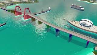 CitiesSkylines  Cinematic 40  Bora Bora  Rainbow Bridge  Airport Boulevard [upl. by Odracir]