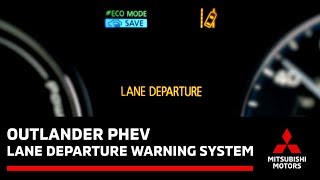 How to use the Lane Departure Warning system on a Mitsubishi [upl. by Aretina604]