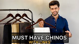 5 MUST HAVE CHINOSPANTS FOR MEN 2021  AFFORDABLE CHINOS  FASHION HAUL MEN [upl. by Aryc635]