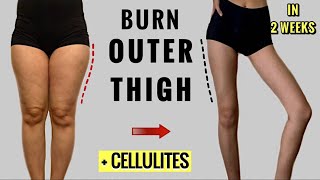 LOSE SADDLEBAGS FAT in 2 WEEKS  Burn Outer Thigh Fat Workout at Home [upl. by Yrffej]