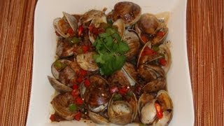 PINOY RECIPE  STIR FRIED CLAMS WITH BLACK BEAN SAUCE [upl. by Higginbotham]