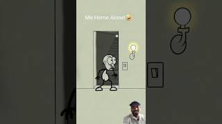 Me Home Alone🤣4kfunny funny comedy 😔😔😔 [upl. by Nylanna]