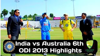 India vs Australia 6th ODI 2013 at Nagpur [upl. by Scrope]