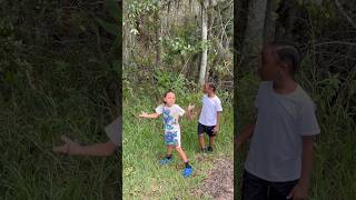 Son amp Big Kid tries to go inside scary forest 🌳 shorts [upl. by Odlanir215]