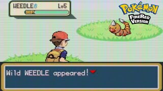 POKEMON FIRE RED  How to Capture a WILD WEEDLE and add them to the POKEDEX [upl. by Camroc]