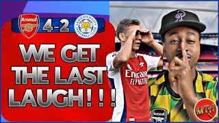 YOU ALL COULD’NT WAIT TO LAUGH US ARSENAL FANS Relieved Fam Cam  Arsenal 42 Leicester City [upl. by Ydnolem]