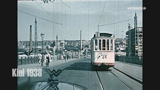 Kiel 1938 color Autofahrt  Autokorso nach Lütjenburg und Plön [upl. by Kaila736]