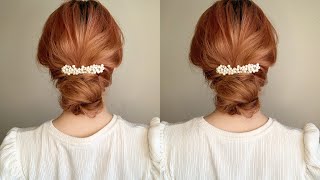 お呼ばれヘアや着物にもおすすめ！きれいめシニヨンヘアアレンジ【ロングヘア】Japanese kimono hair style [upl. by Oilejor]