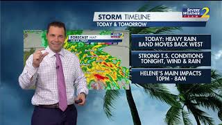 Hurricane Helene Timeline for Georgia Thursday and Friday [upl. by Enogitna]