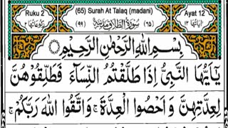 Surah 065 AtTalaq recited by Mishary Rashid Alafasy [upl. by Assirrem]