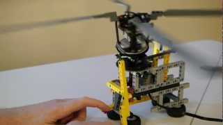 Cyclic rotor pitch control using Lego Technic [upl. by Rodgiva]