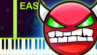 Theory of Everything 2  GEOMETRY DASH LEVEL 18  EASY Piano Tutorial [upl. by Nylaehs]