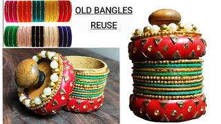 Old Bangles Craft Ideas  Old Bangles Reuse [upl. by Aihsined]