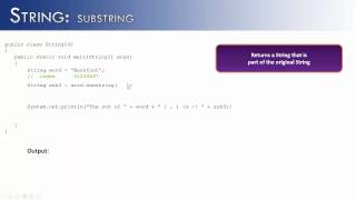 String Part 3 substring Java [upl. by Nylasor]