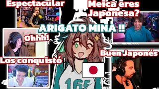 STREAMERS REACCIONAN A MEICA HABLANDO JAPONES🇯🇵 [upl. by Massiw900]