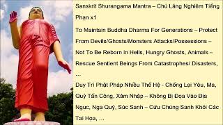 Sanskrit Shurangama Mantra  Chú Lăng Nghiêm Tiếng Phạn x1 [upl. by Stephana747]