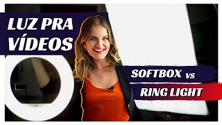 Como melhorar a ILUMINAÇÃO para GRAVAR VÍDEOS em 2023  Softbox ou Ringlight Qual é melhor [upl. by Aniretac]