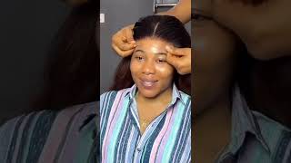 5x5 Closure Wig install 🦋wiginstall hair hairgoals frontal asmr baddie hairtutorial [upl. by Nomannic]