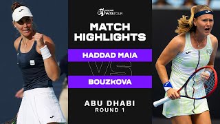 Beatriz Haddad Maia vs Marie Bouzkova  2023 Abu Dhabi Round 1  WTA Match Highlights [upl. by Ardried300]